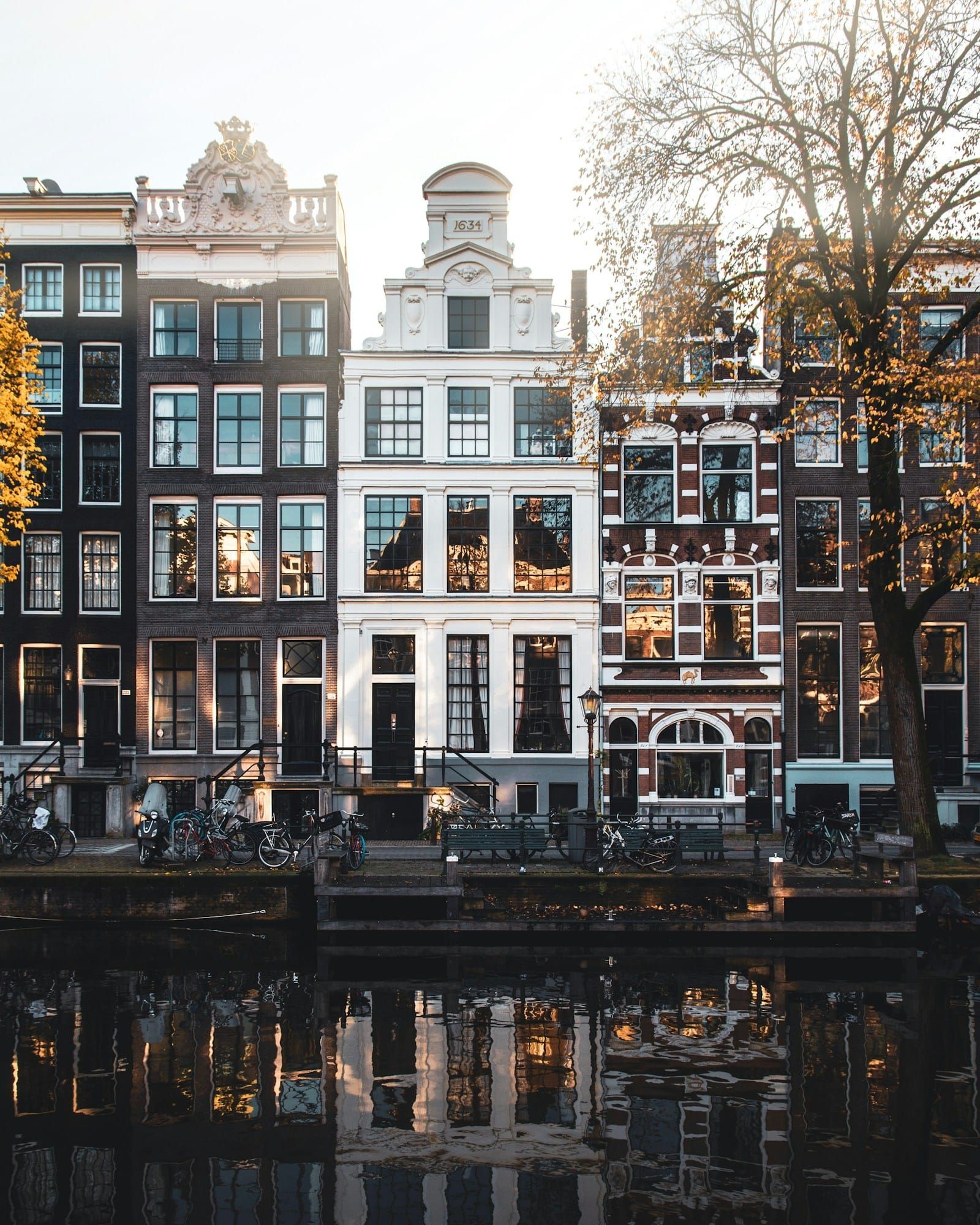 Grachtenpanden in de Amsterdamse binnenstad